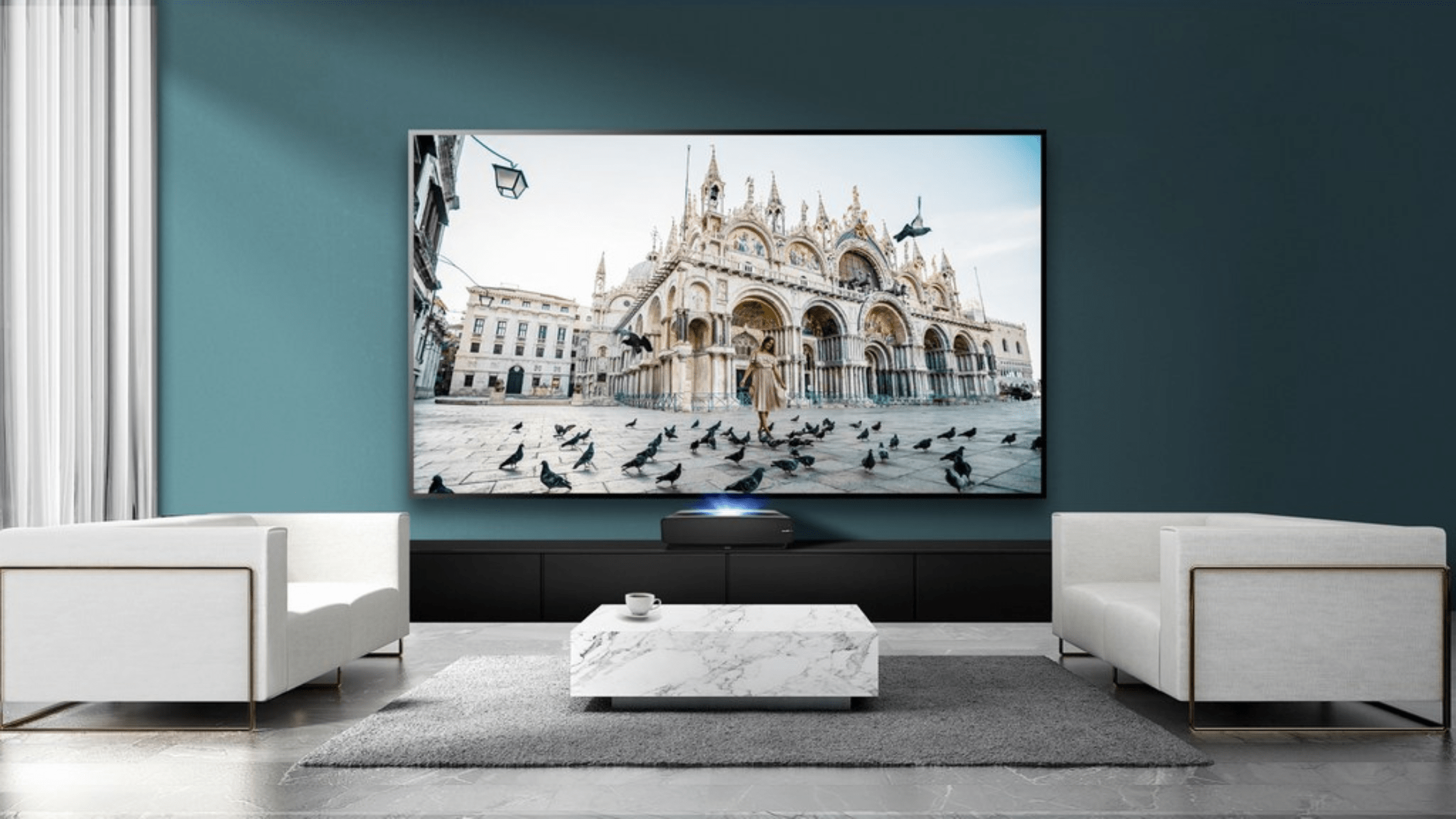 Hisense-L5G-projector-in-living-room