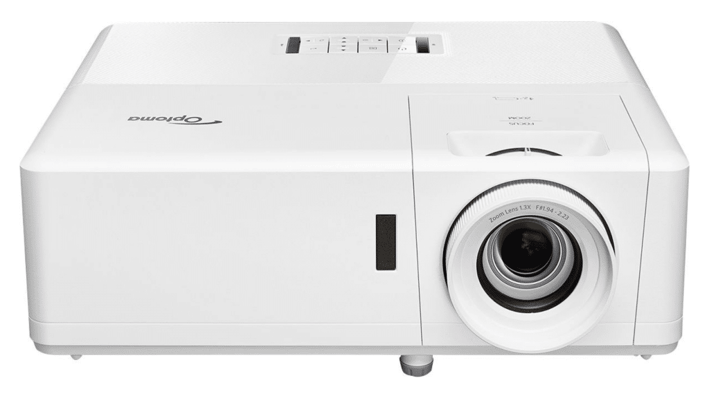 Optoma-HZ39HDR-projector-front-and-top