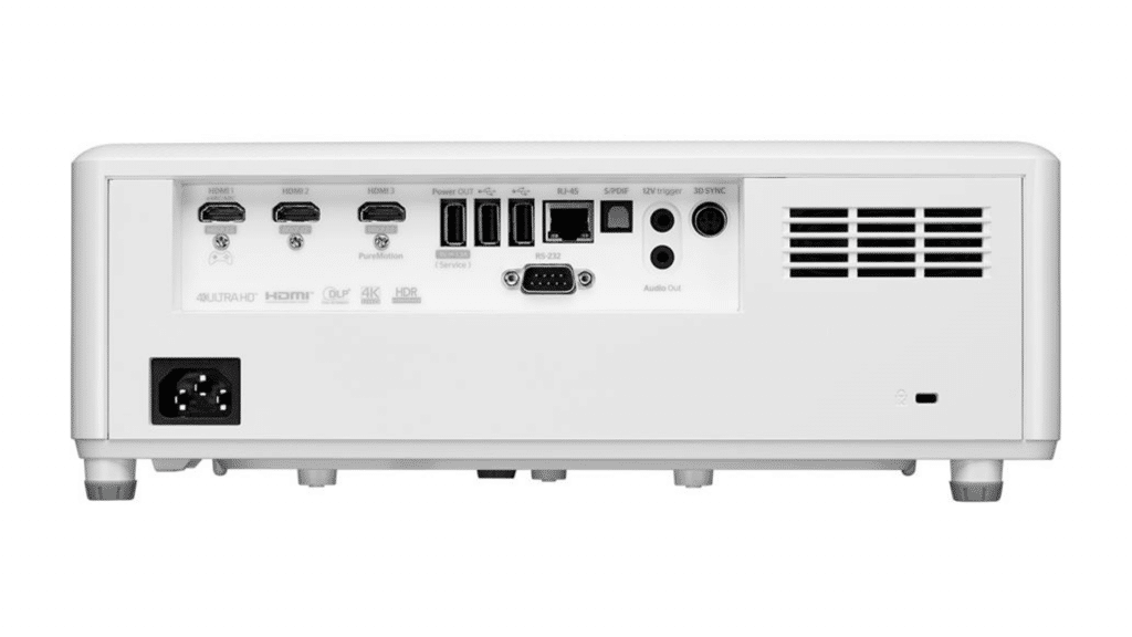 Optoma-UHZ50-projector-back-and-connectivity