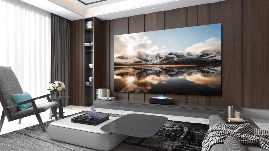 Hisense-L5-projector-in-living-room